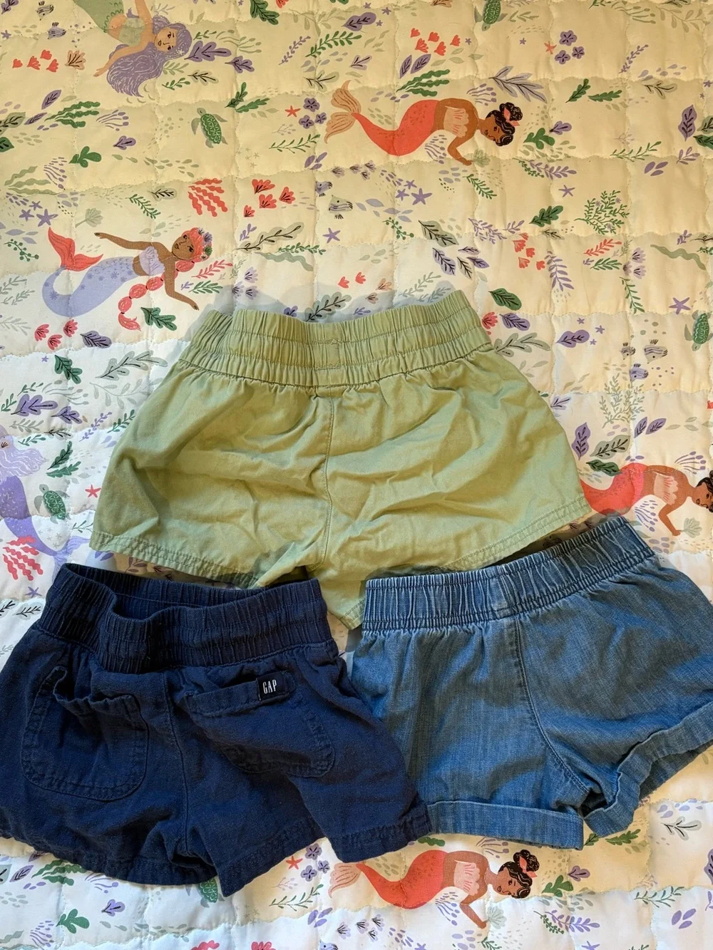 GAP Kids Elastic-Waist Short BUNDLE- Navy, Olive, Denim